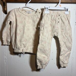 Floral Kids Matching Set - Cream